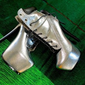 Pazzle Jaylo-38 Pewter platform Boots